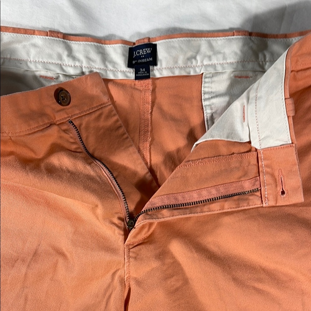 J. Crew Mens Shebert Orange Basic Flat Front 9" I… - image 5